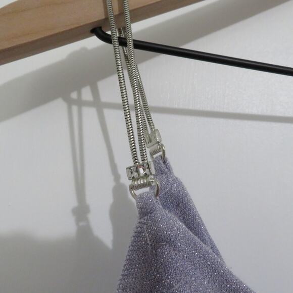 Jessica McClintock Gunne Sax 10 Light Purple Shimmer Dress Vintage - Picture 5 of 8